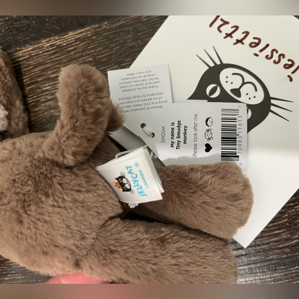 Jellycat Smudge Monkey TINY 5.1" Cute HTF 100% Authentic NWT - Picture 5 of 5